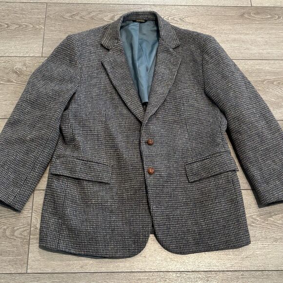 Vintage Harris Tweed Sport Coat Men’s 42S Scottish Wool Blazer Jacket - Picture 1 of 11